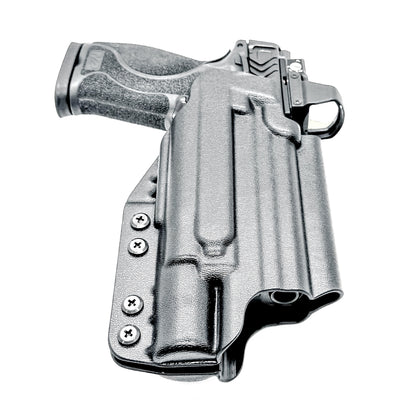 For the best OWB Holster for the Smith & Wesson M&P 10MM M2.0 4" pistol with thumb safety & Surefire X300U or X300T shop Four Brothers Holsters. Made in USA.