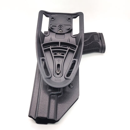 For the best OWB S&W M&P 10MM M2.0 4", 4.6" & Performance Center 5.6" pistols with the thumb safety Duty & Competition Holster, shop Four Brothers Holsters. 