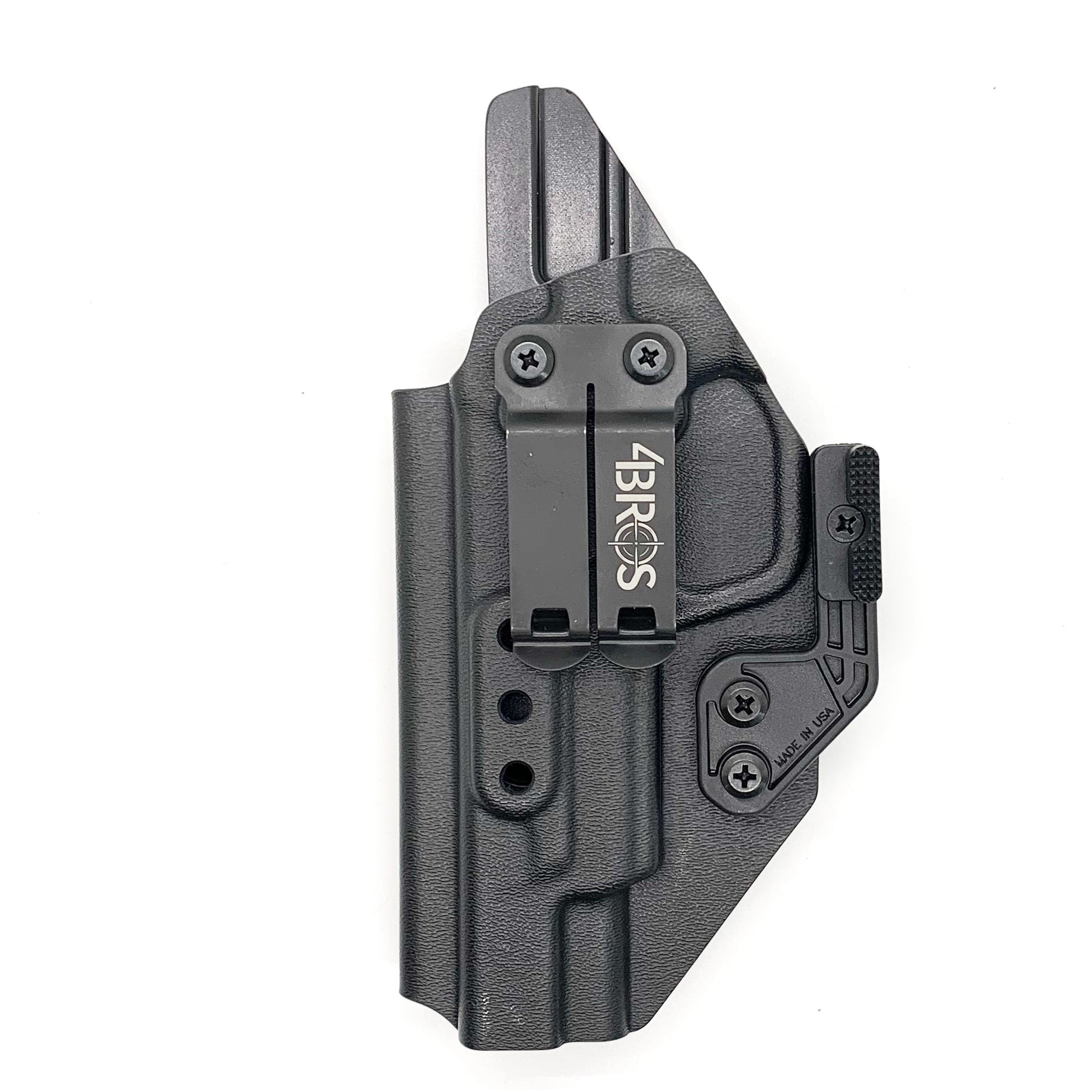 For the Best IWB AIWB for the Smith and Wesson M&P 5.6" Performance Center 10MM M2.0 pistol with or without thumb safety, shop Four Brothers 4BROS Holsters.  