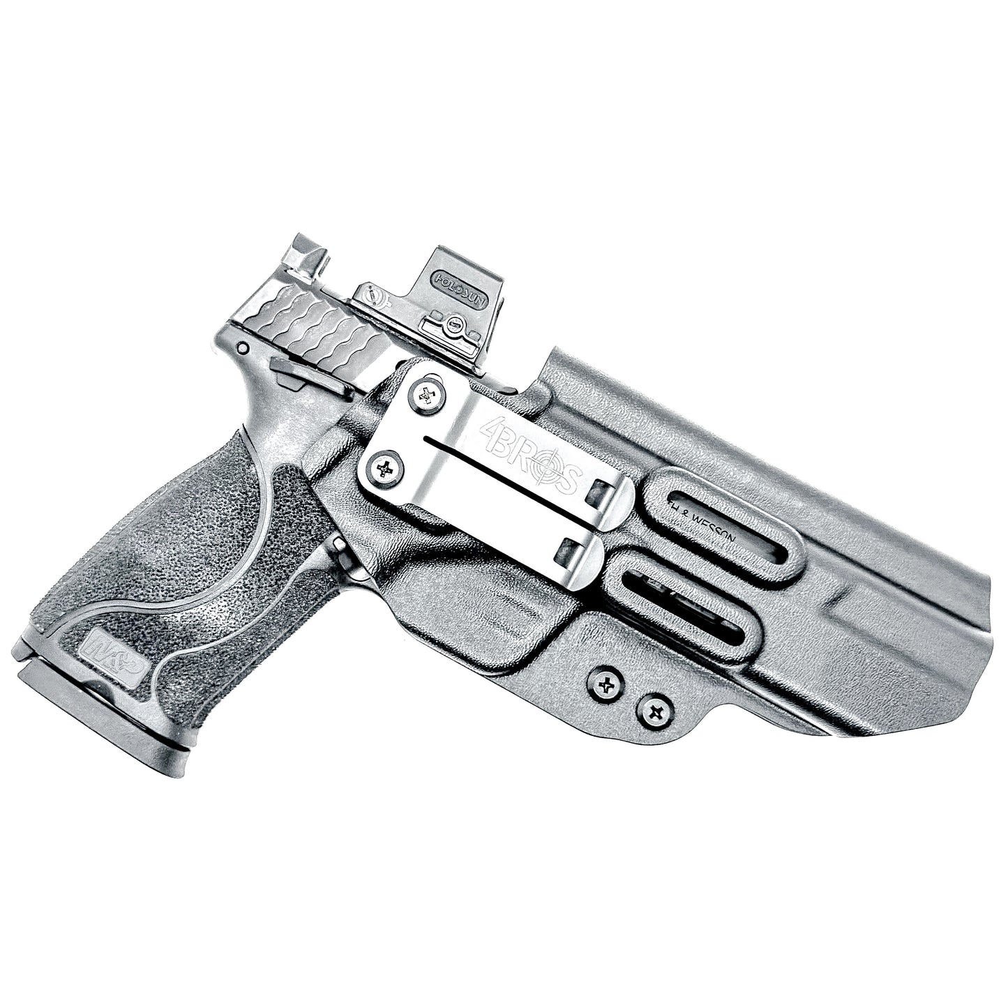 Black Smith & Wesson M&P 5.6 10MM M2.0 Inside Waistband Holster with DCC Monoblock and a Modwing