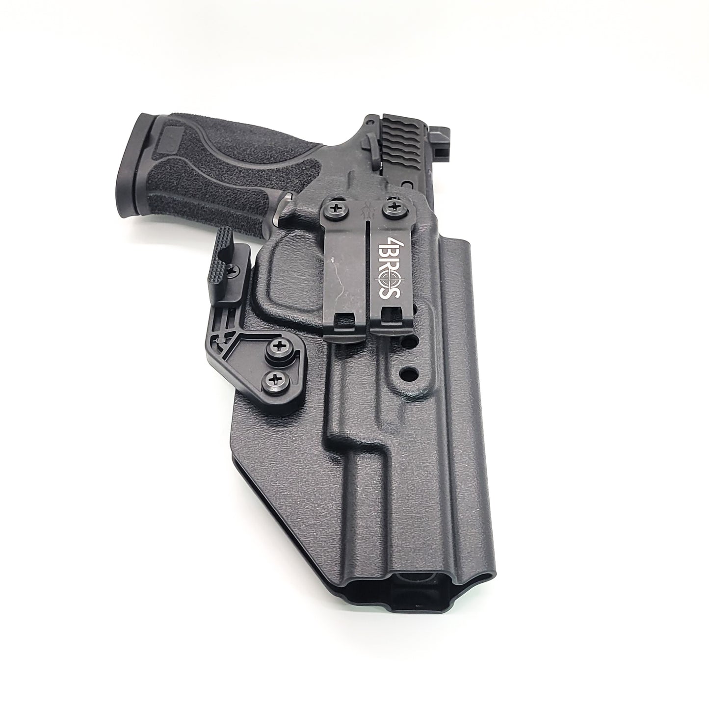 For the Best IWB AIWB for the Smith and Wesson M&P 5.6" Performance Center 10MM M2.0 pistol with or without thumb safety, shop Four Brothers 4BROS Holsters.  