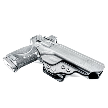 Black Smith & Wesson M&P 5.6" 10MM M2.0 Outside Waistband OWB Holster with 4BROS 1.5" Belt Slide.