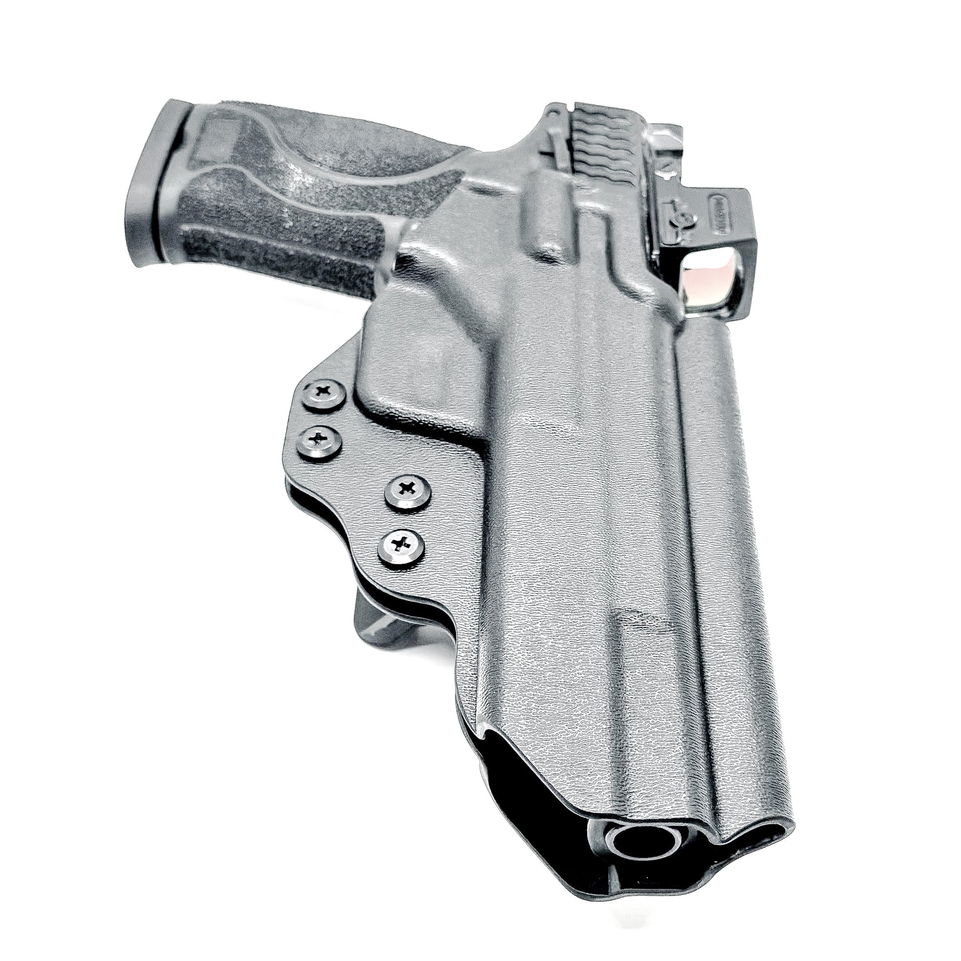 Black Smith & Wesson M&P 5.6" 10MM M2.0 Outside Waistband OWB Holster with 4BROS 1.5" Belt Slide.