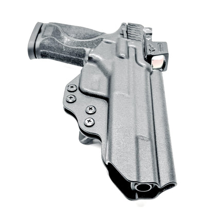 Black Smith & Wesson M&P 5.6" 10MM M2.0 Outside Waistband OWB Holster with 4BROS 1.5" Belt Slide.