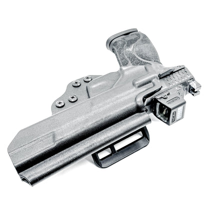 Black Smith & Wesson M&P 5.6" 10MM M2.0 Outside Waistband OWB Holster with 4BROS 1.5" Belt Slide.