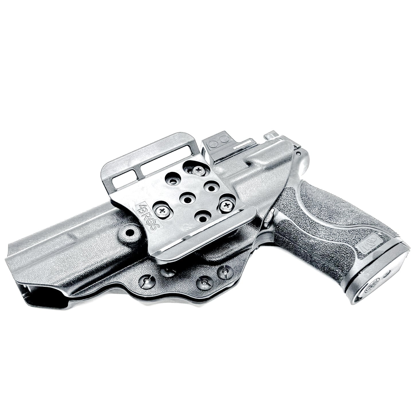 Black Smith & Wesson M&P 5.6" 10MM M2.0 Outside Waistband OWB Holster with 4BROS 1.5" Belt Slide.