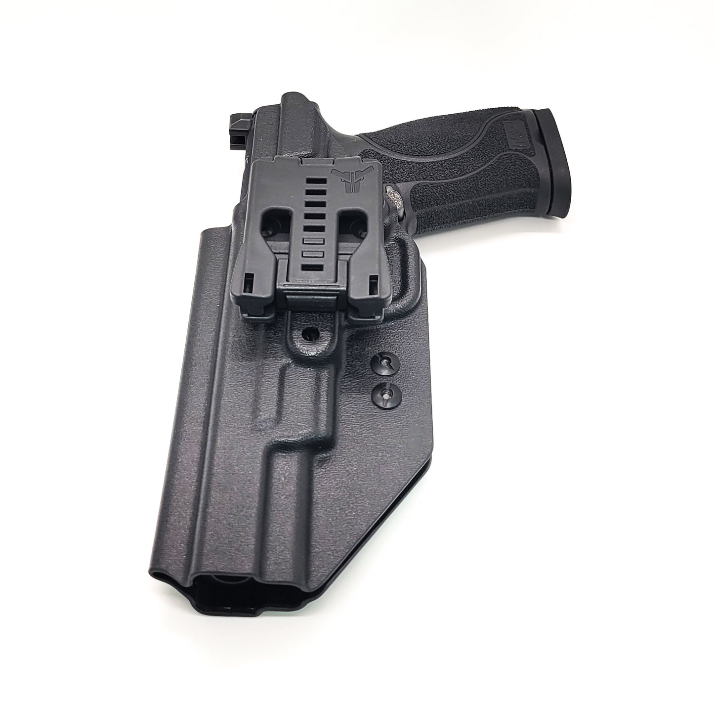 For the best OWB Holster designed for the S&W M&P 5.6" Performance Center, 4.6" & 4" 10MM M2.0 pistol with or without thumb safety, shop Four Brothers Holsters.