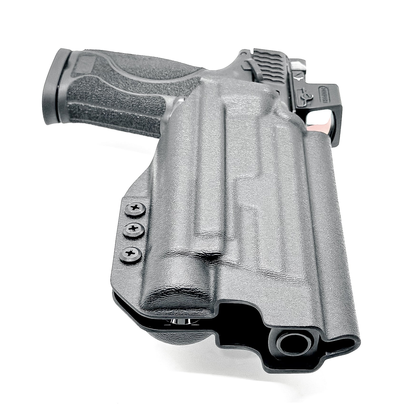 For the best Outside Waistband OWB holster for the Smith & Wesson 5.6 10MM Performance Center pistol & Streamlight TLR-1 HL-X shop Four Brothers Holsters. 