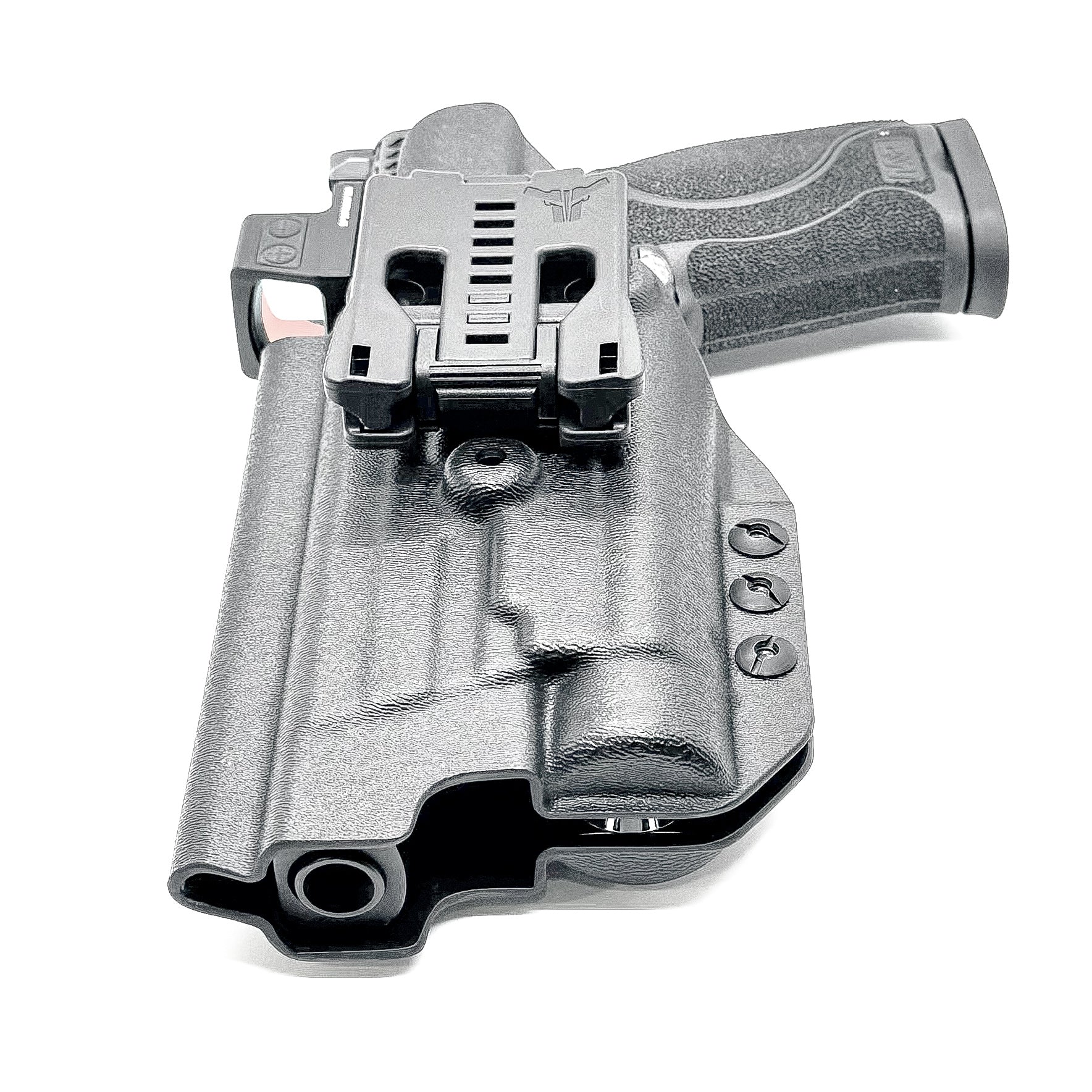 For the best Outside Waistband OWB holster for the Smith & Wesson 5.6 10MM Performance Center pistol & Streamlight TLR-1 HL-X shop Four Brothers Holsters. 