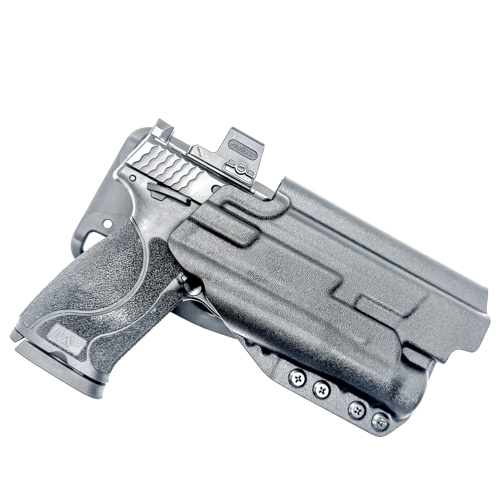 Black OWB S&W Performance Center M&P M2.0 5.6" 10MM with thumb safety & Streamlight TLR-1 HL Duty & Competition Holster