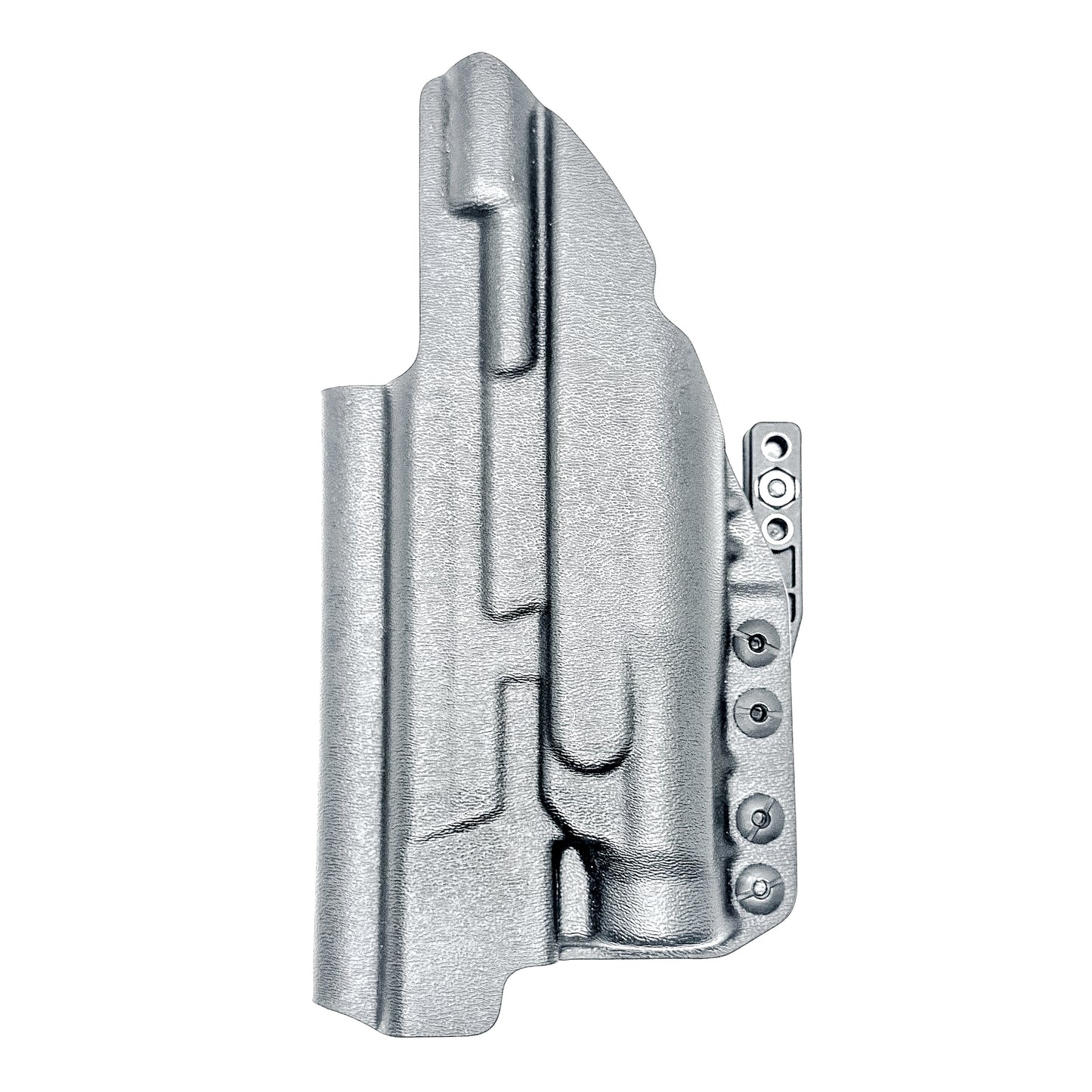 Black IWB AIWB Holster for the Smith and Wesson M&P 5.6" Performance Center 10MM M2.0 pistol with thumb safety & TLR-1 HL