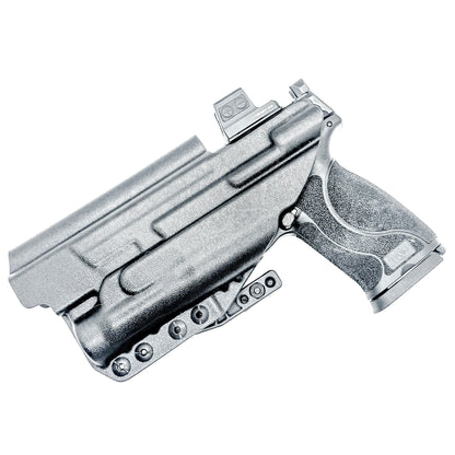 Black IWB AIWB Holster for the Smith and Wesson M&P 5.6" Performance Center 10MM M2.0 pistol with thumb safety & TLR-1 HL