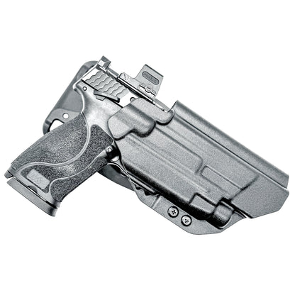 OWB Smith & Wesson M&P 5.6" 10MM pistol & Streamlight TLR-7 A, X & TLR-7 HL-X Duty & Competition Kydex Holster, in black with Duty Drop Attachment.