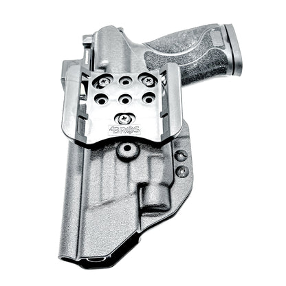 Black Outside Waistband OWB Holster for the Smith & Wesson M&P 5.6" 10MM pistol & Streamlight TLR-7 A, X & TLR-7 HL-X with 4BROS 1.5" Belt Slide.