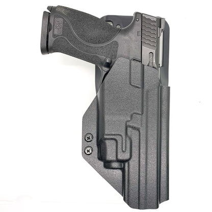For the best Duty & Competition holster for the Smith & Wesson Performance Center M&P M2.0 5.6" 10MM with thumb safety & TLR-8A shop Four Brothers Holsters.