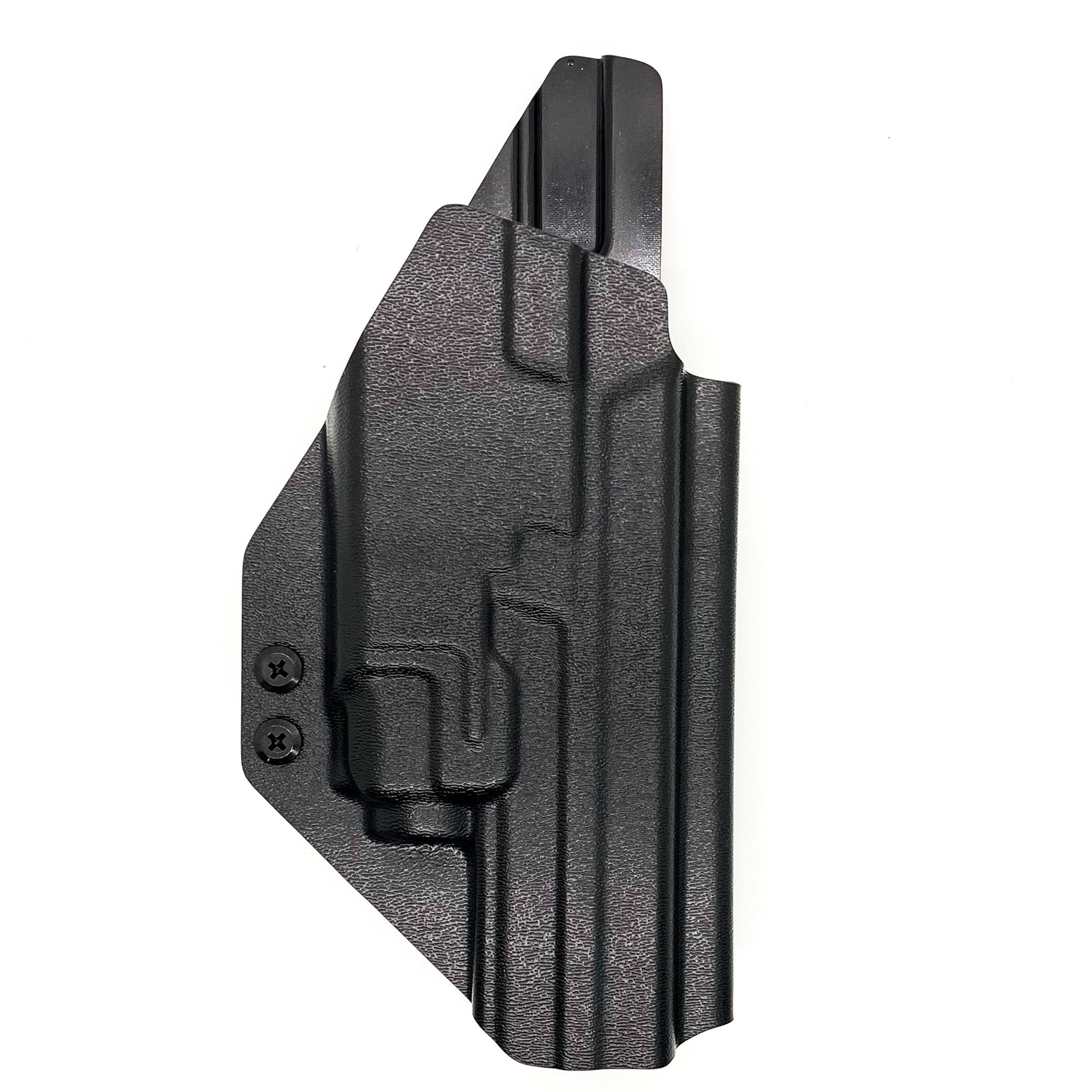 For the best Kydex Outside Waistband Holster for Smith & Wesson M&P 5.6" Performance Center 10MM M2.0 with thumb safety & TLR-8A shop Four Brothers Holsters.  