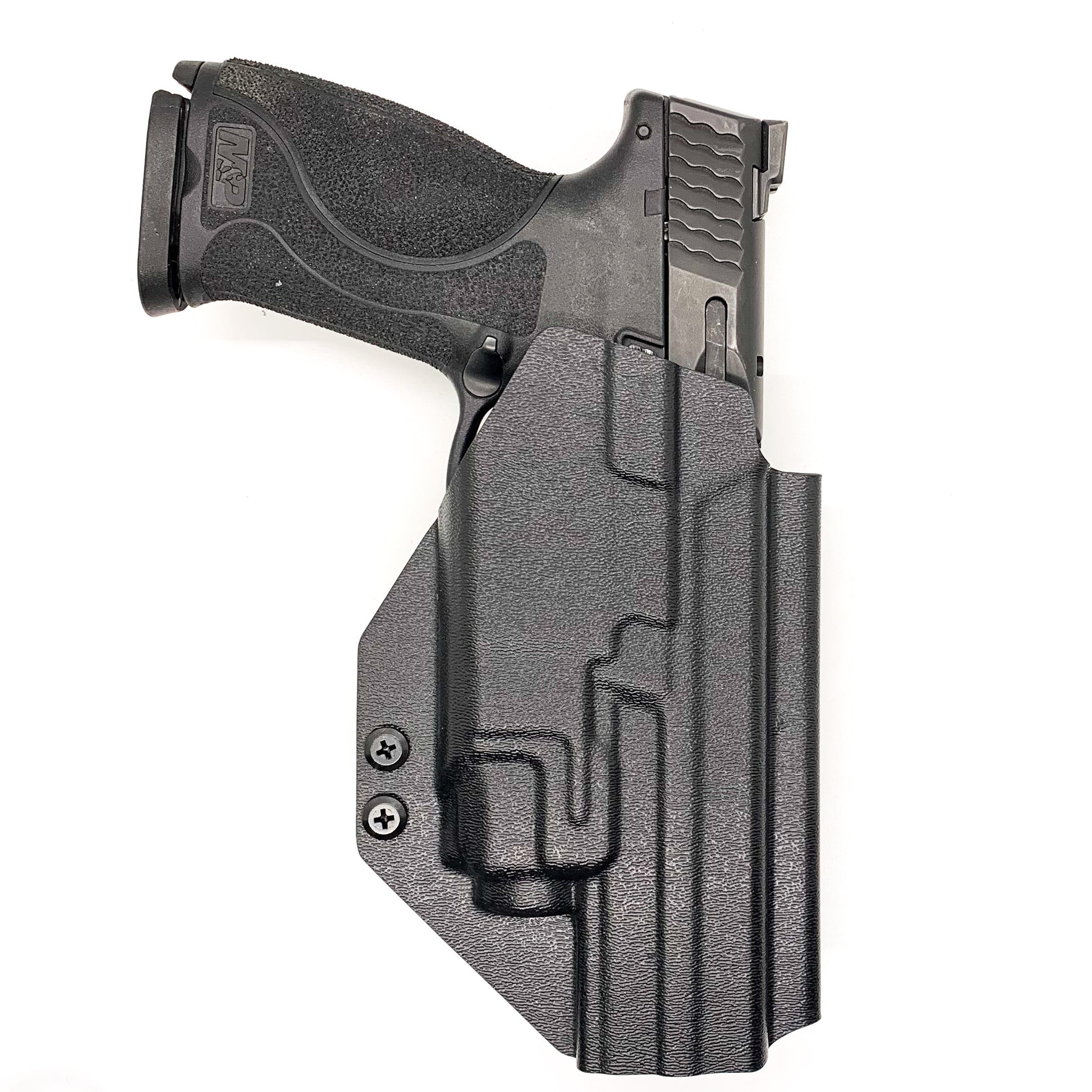 For the best Kydex Outside Waistband Holster for Smith & Wesson M&P 5.6" Performance Center 10MM M2.0 with thumb safety & TLR-8A shop Four Brothers Holsters.  