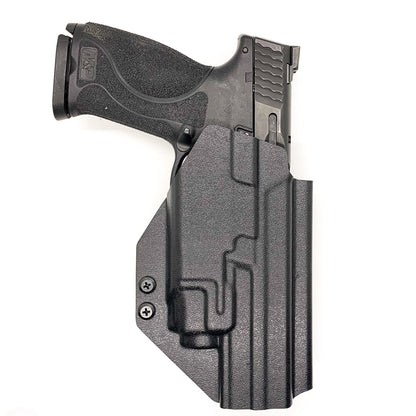 For the best Kydex Outside Waistband Holster for Smith & Wesson M&P 5.6" Performance Center 10MM M2.0 with thumb safety & TLR-8A shop Four Brothers Holsters.  