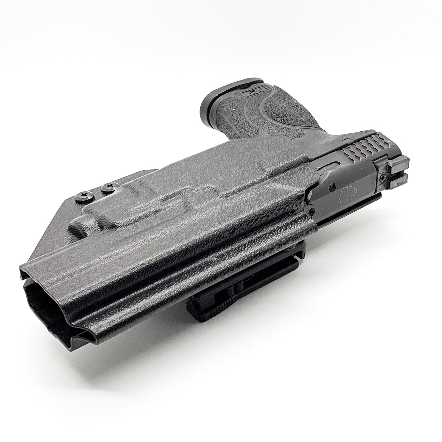 For the best Kydex Outside Waistband Holster for Smith & Wesson M&P 5.6" Performance Center 10MM M2.0 with thumb safety & TLR-8A shop Four Brothers Holsters.  