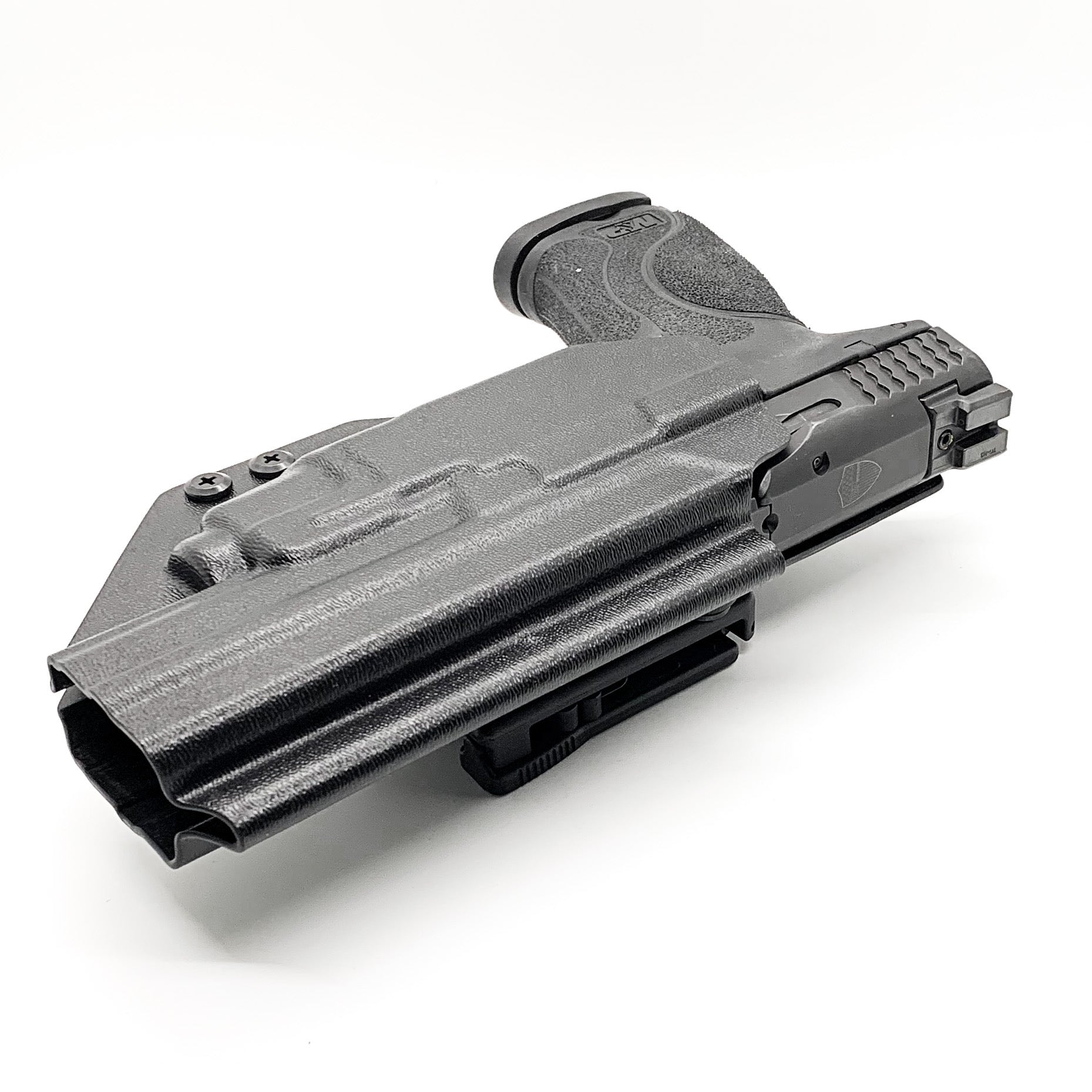 For the best Kydex Outside Waistband Holster for Smith & Wesson M&P 5.6" Performance Center 10MM M2.0 with thumb safety & TLR-8A shop Four Brothers Holsters.  