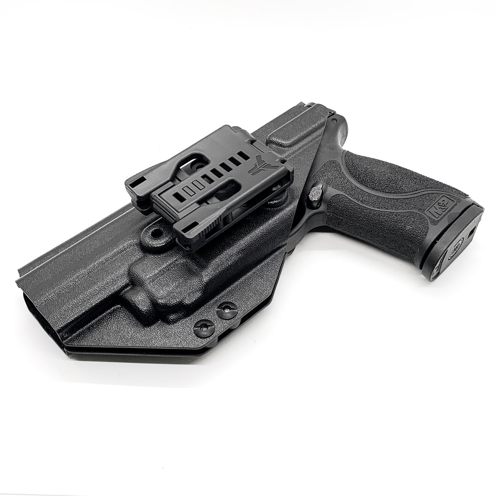 For the best Kydex Outside Waistband Holster for Smith & Wesson M&P 5.6" Performance Center 10MM M2.0 with thumb safety & TLR-8A shop Four Brothers Holsters.  
