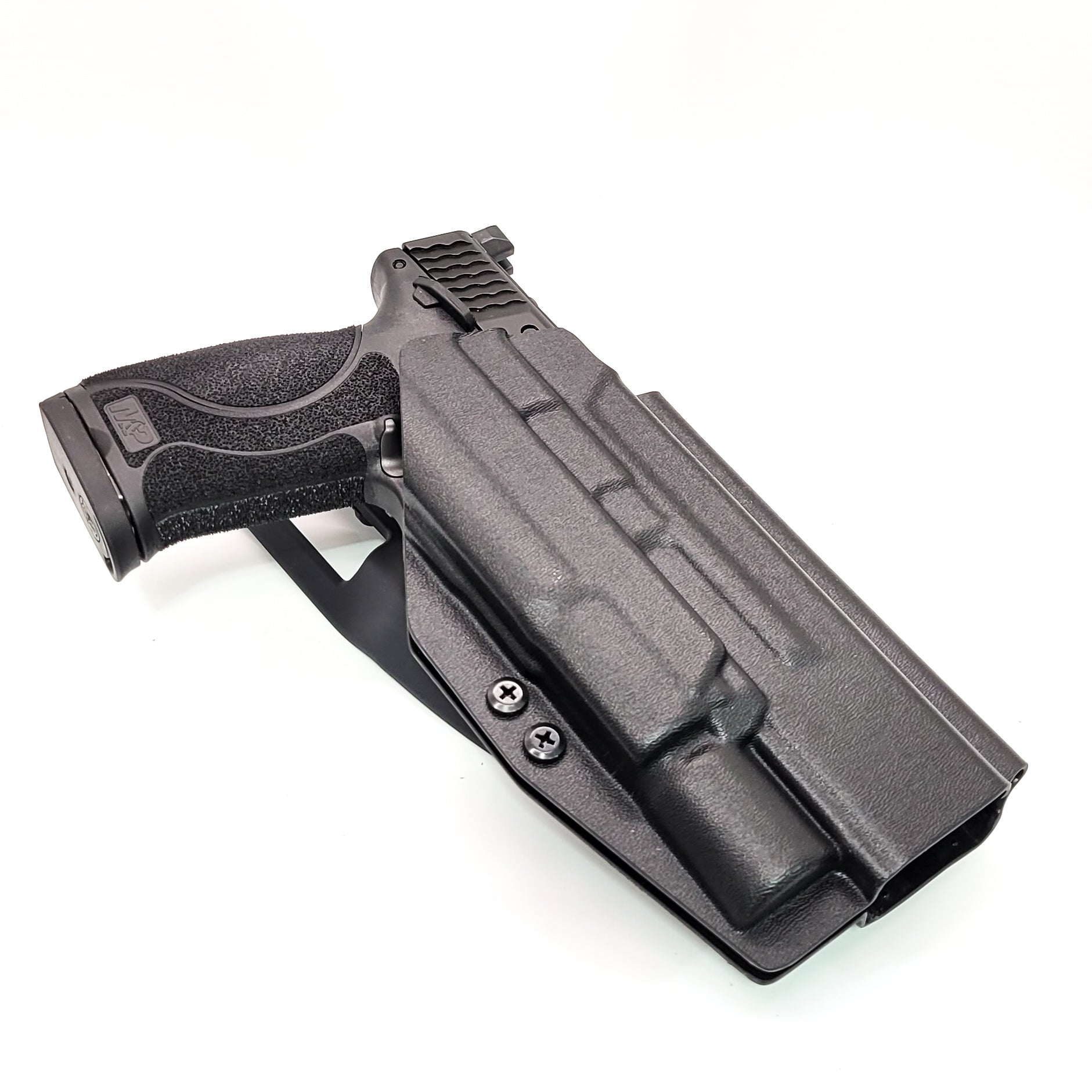 For the best OWB S&W Performance Center M&P 10MM M2.0 5.6" pistol & Surefire X300U-A or B, X300T-A or B Duty & Competition Holster shop Four Brothers Holsters. 