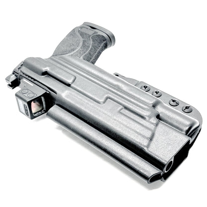 Black Inside Waistband Holster with a monoblock and a modwing for the Smith & Wesson M&P 5.6 10MM M2.0 & X300U light.