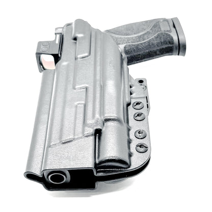 Black Inside Waistband Holster with a monoblock and a modwing for the Smith & Wesson M&P 5.6 10MM M2.0 & X300U light.