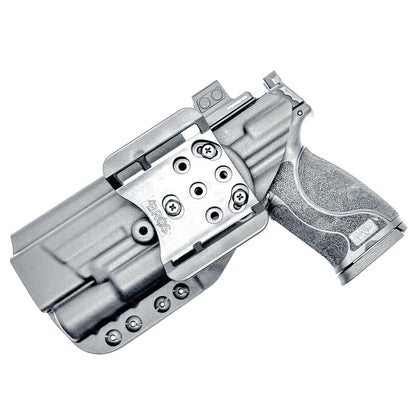 Outside Waistband Holster for the Smith & Wesson M&P 5.6 10MM M2.0 & X300U light with a 4BROS 1.5" belt slide in  black.