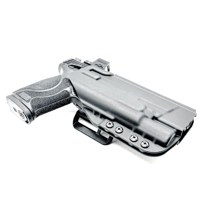Outside Waistband Holster for the Smith & Wesson M&P 5.6 10MM M2.0 & X300U light with a 4BROS 1.5" belt slide in  black.