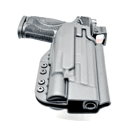 Outside Waistband Holster for the Smith & Wesson M&P 5.6 10MM M2.0 & X300U light with a 4BROS 1.5" belt slide in  black.