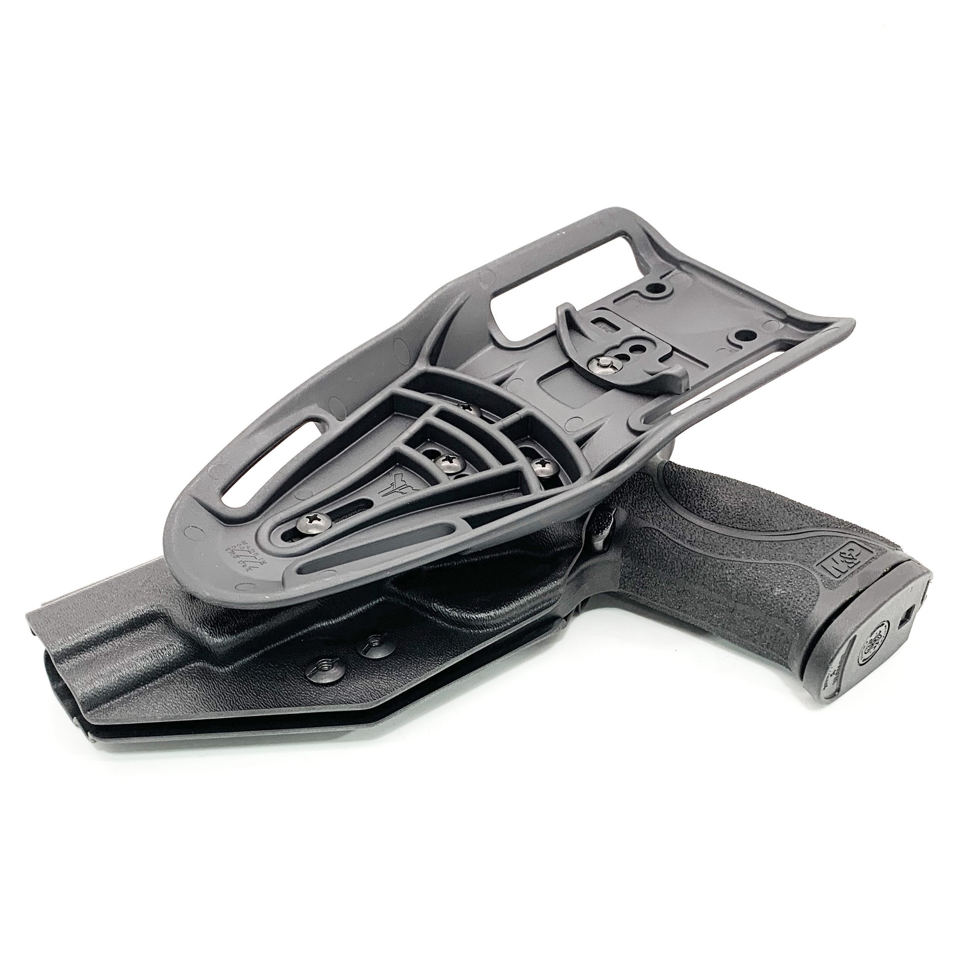 For the best Outside Waistband Smith and Wesson M&P 5” Duty & Competition Style Kydex Holster, shop Four Brothers 4BROS Holsters.  Proudly made in the USA.