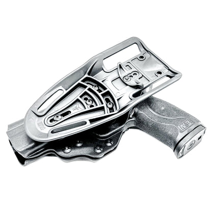 Duty and competition-style outside waistband Kydex holster for Smith & Wesson M&P M2.0 5" pistol – proudly made in the USA by Four Brothers Holsters.