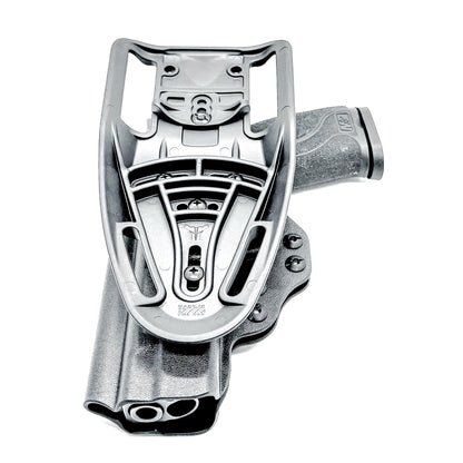 Duty and competition-style outside waistband Kydex holster for Smith & Wesson M&P M2.0 5" pistol – proudly made in the USA by Four Brothers Holsters.