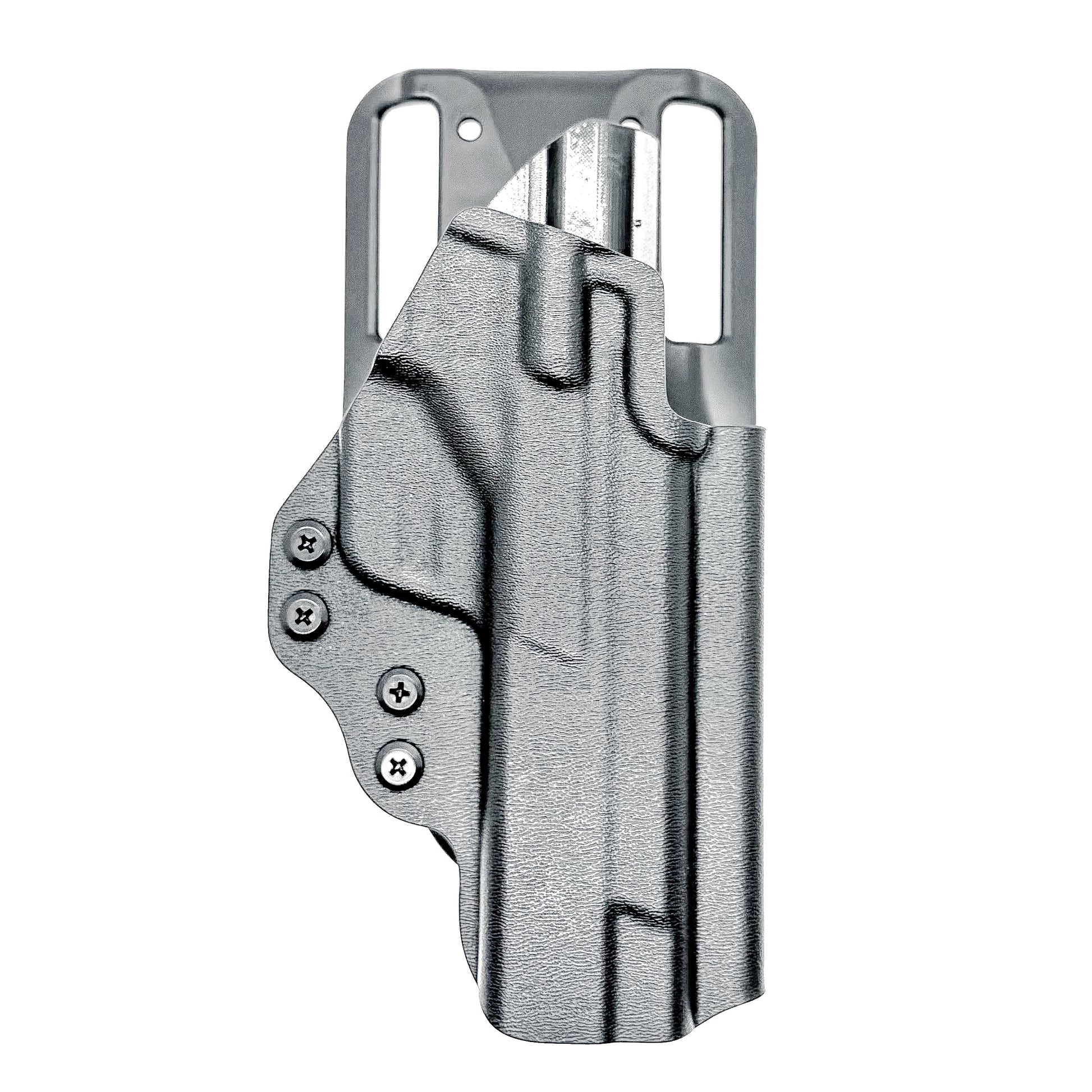 Duty and competition-style outside waistband Kydex holster for Smith & Wesson M&P M2.0 5" pistol – proudly made in the USA by Four Brothers Holsters.