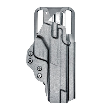 Duty and competition-style outside waistband Kydex holster for Smith & Wesson M&P M2.0 5" pistol – proudly made in the USA by Four Brothers Holsters.