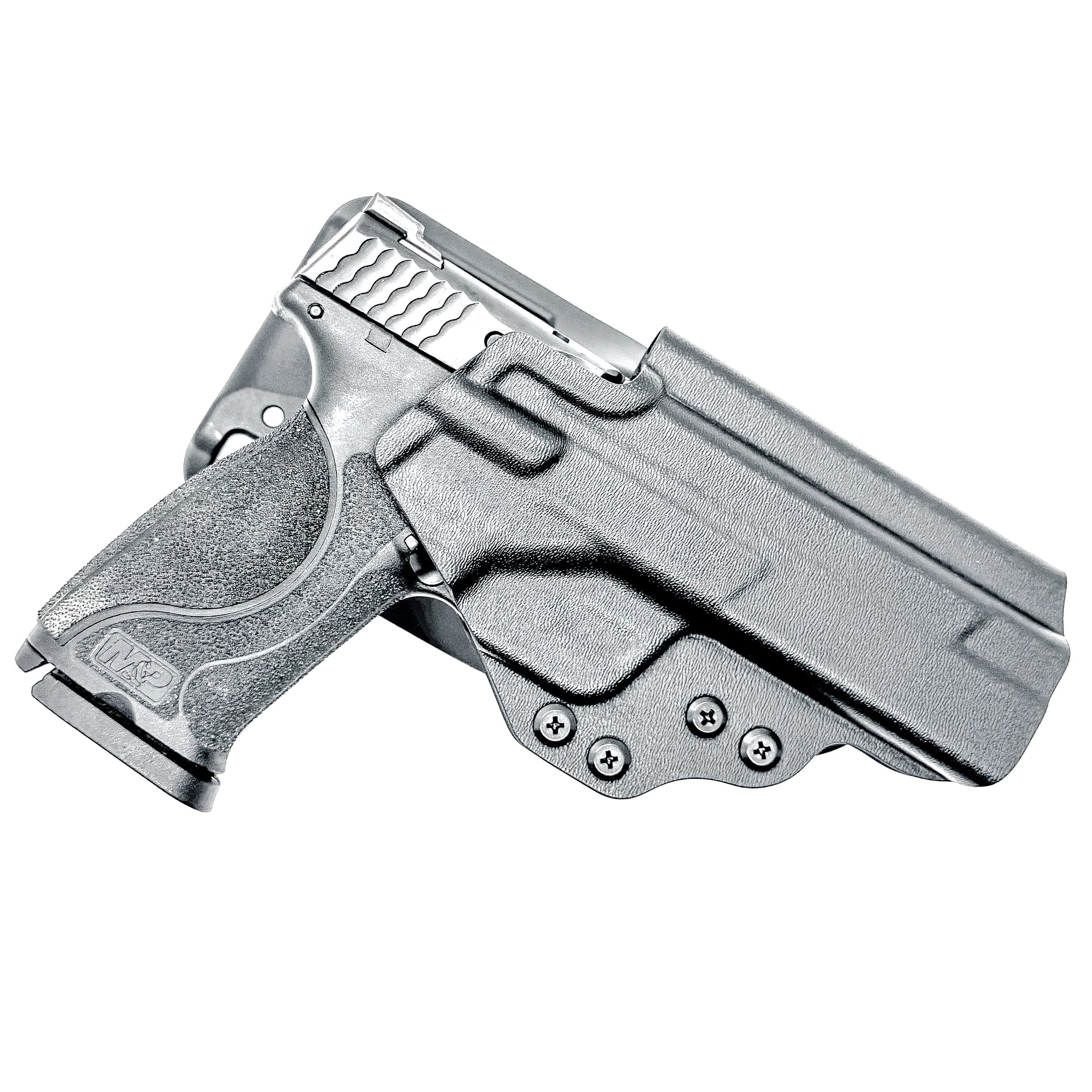 Duty and competition-style outside waistband Kydex holster for Smith & Wesson M&P M2.0 5" pistol – proudly made in the USA by Four Brothers Holsters.