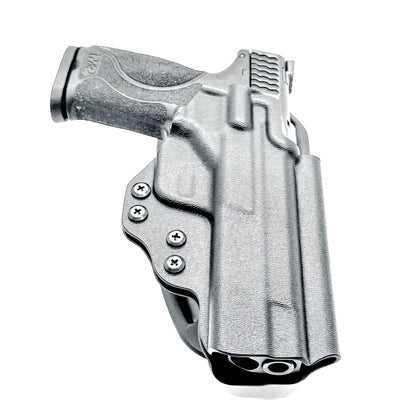 Duty and competition-style outside waistband Kydex holster for Smith & Wesson M&P M2.0 5" pistol – proudly made in the USA by Four Brothers Holsters.