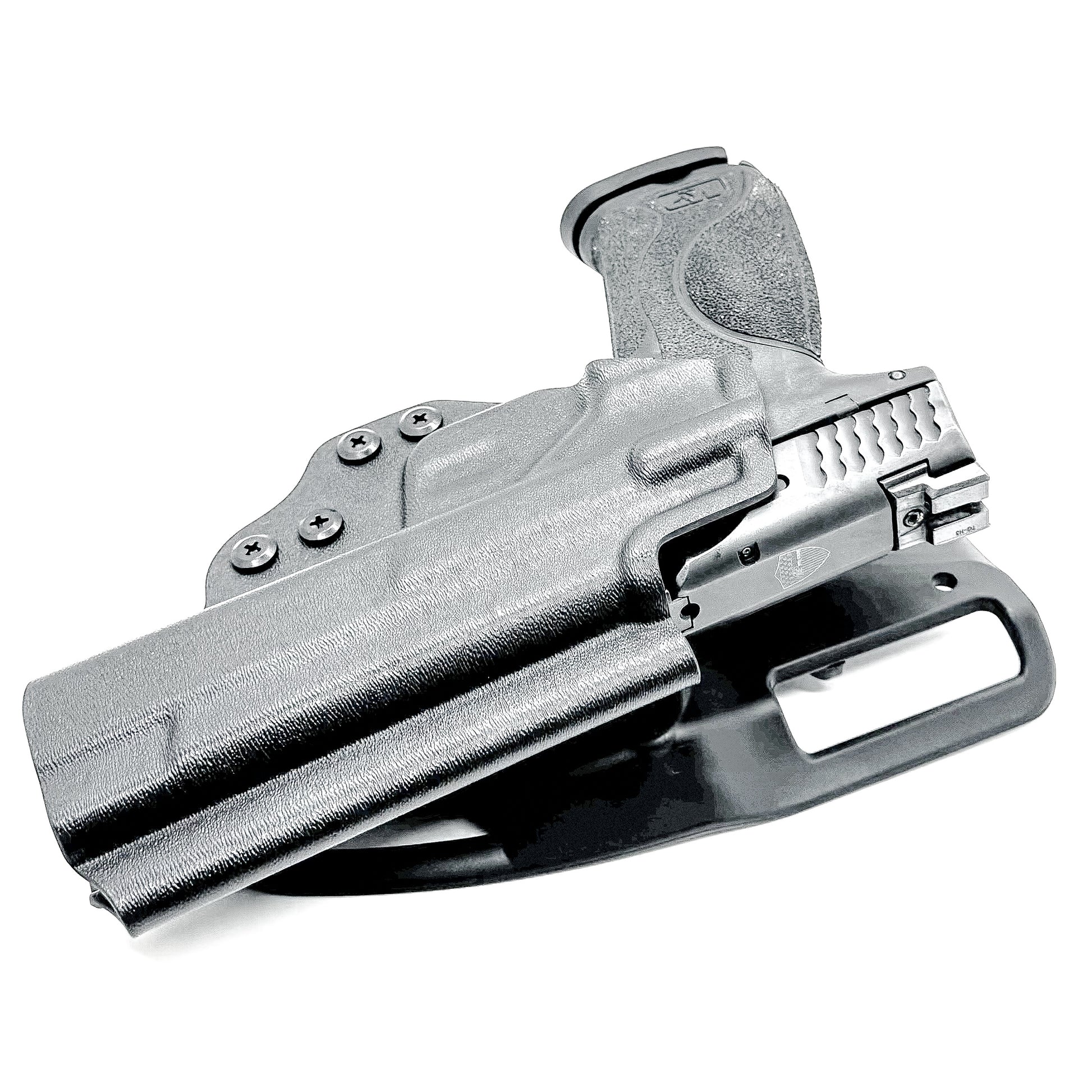 Duty and competition-style outside waistband Kydex holster for Smith & Wesson M&P M2.0 5" pistol – proudly made in the USA by Four Brothers Holsters.