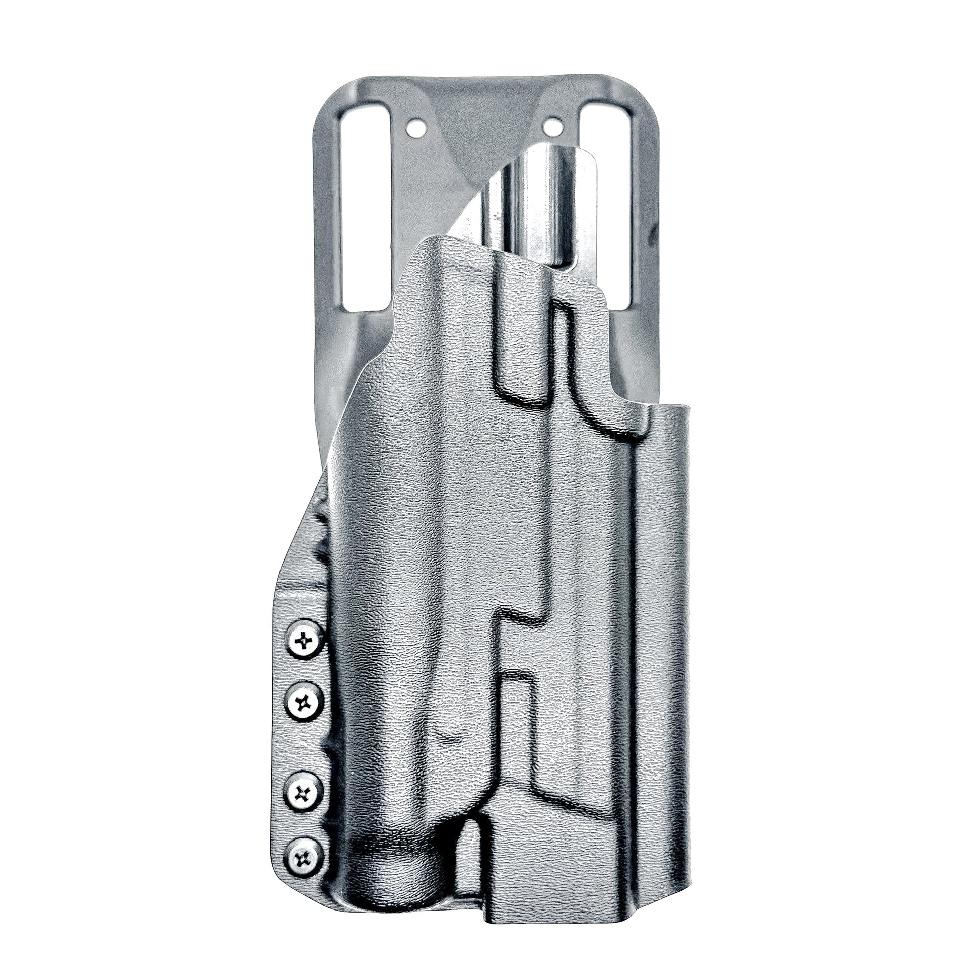 Black 5" OWB Holster for the Smith & Wesson M&P 9mm M2.0 pistol with thumb safety & Streamlight  TLR-1 HL Duty & Competition Holster with Duty Drop attachment.