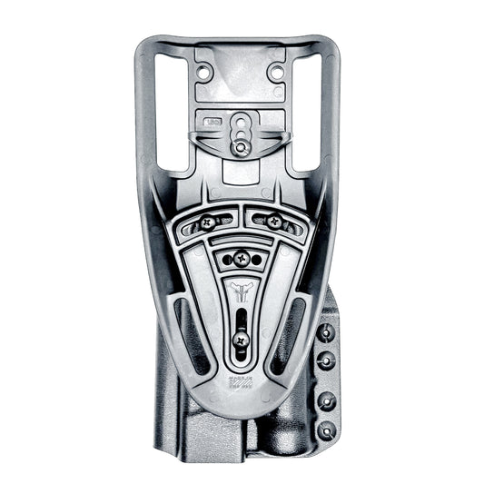 Black 5" OWB Holster for the Smith & Wesson M&P 9mm M2.0 pistol with thumb safety & Streamlight  TLR-1 HL Duty & Competition Holster with Duty Drop attachment.