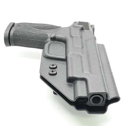 For the best OWB Outside Waistband Holster for the Smith and Wesson M&P 5” gen 1.0 or gen 2.0 pistol, shop Four Brothers 4BROS Holsters.  Made in the USA.