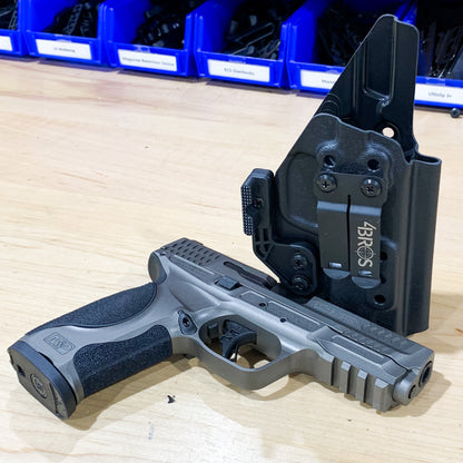 For the best IWB AIWB Inside Waistband, Kydex Taco Style Holster for the Smith and Wesson S&W M&P 9 M2.0 METAL 4" pistol shop Four Brothers 4BROS Holsters. 