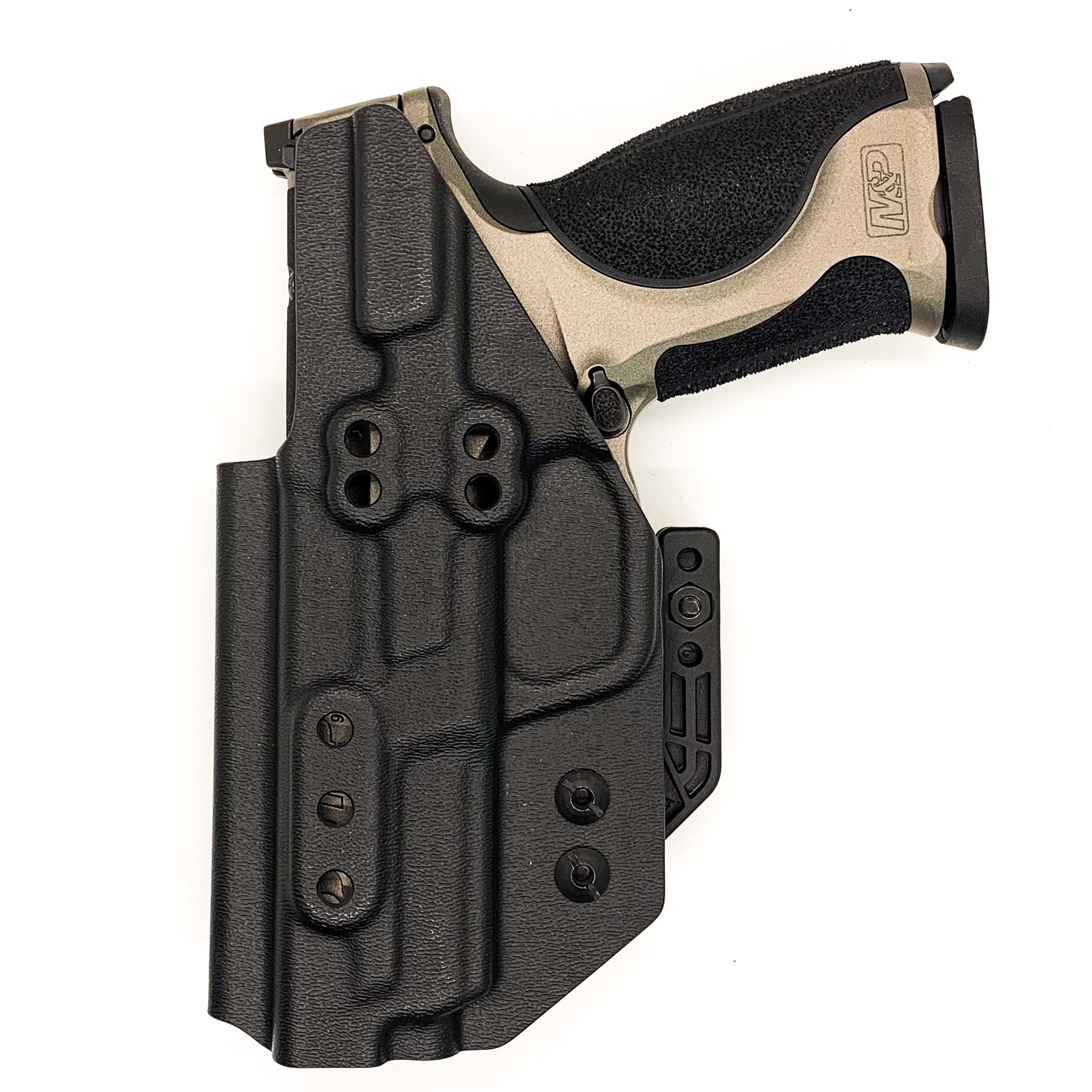 For the best IWB AIWB Inside Waistband, Kydex Taco Style Holster for the Smith and Wesson S&W M&P 9 M2.0 METAL 4" pistol shop Four Brothers 4BROS Holsters. 