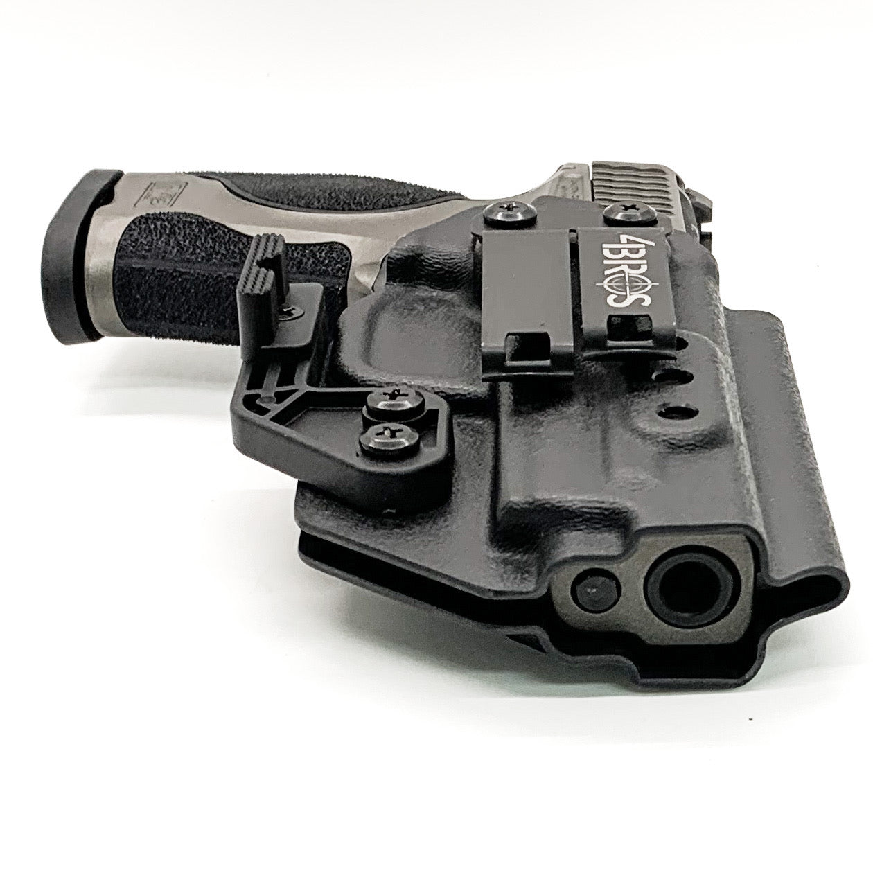 For the best IWB AIWB Inside Waistband, Kydex Taco Style Holster for the Smith and Wesson S&W M&P 9 M2.0 METAL 4" pistol shop Four Brothers 4BROS Holsters. 