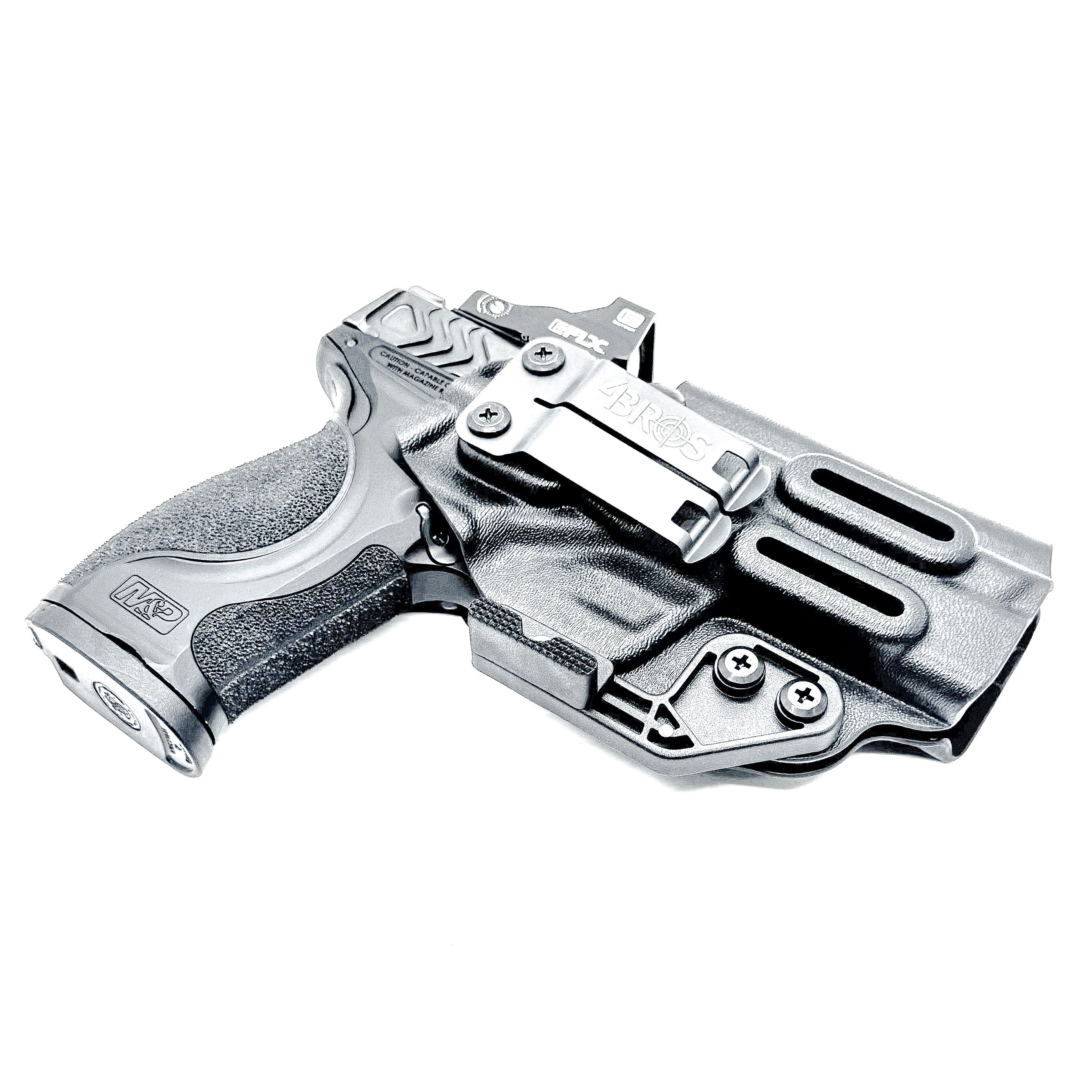 Gun & Flower IWB Kydex Holster For S&W M&P 9 M2.0 4" - Right-Hand, Black, Level 1 Concealment