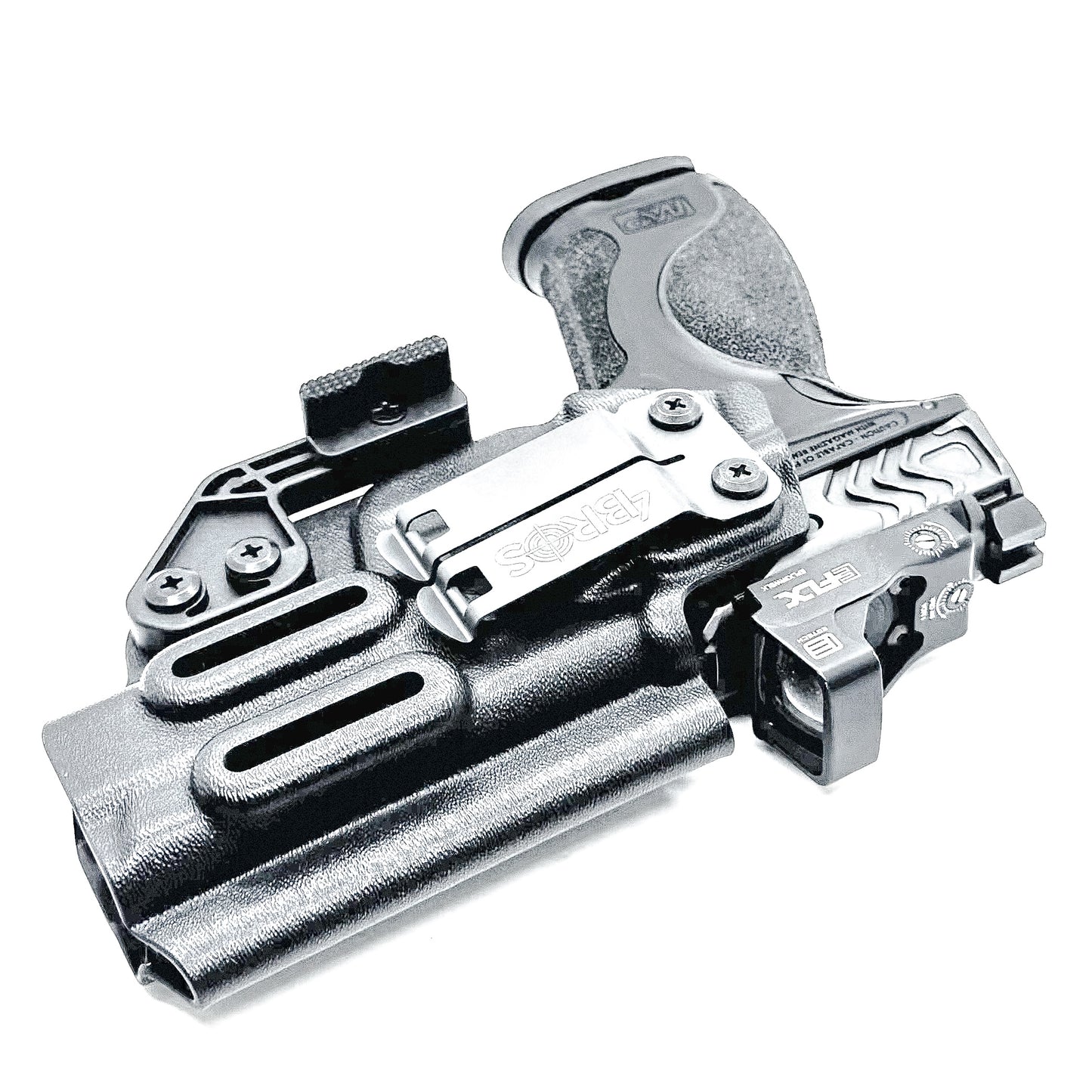 Black Smith & Wesson M&P 9 M2.0 Metal and Metal Carry Comp IWB Holster with Monoblock and Modwing