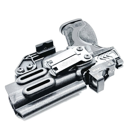 Black Smith & Wesson M&P 9 M2.0 Metal and Metal Carry Comp IWB Holster with Monoblock and Modwing