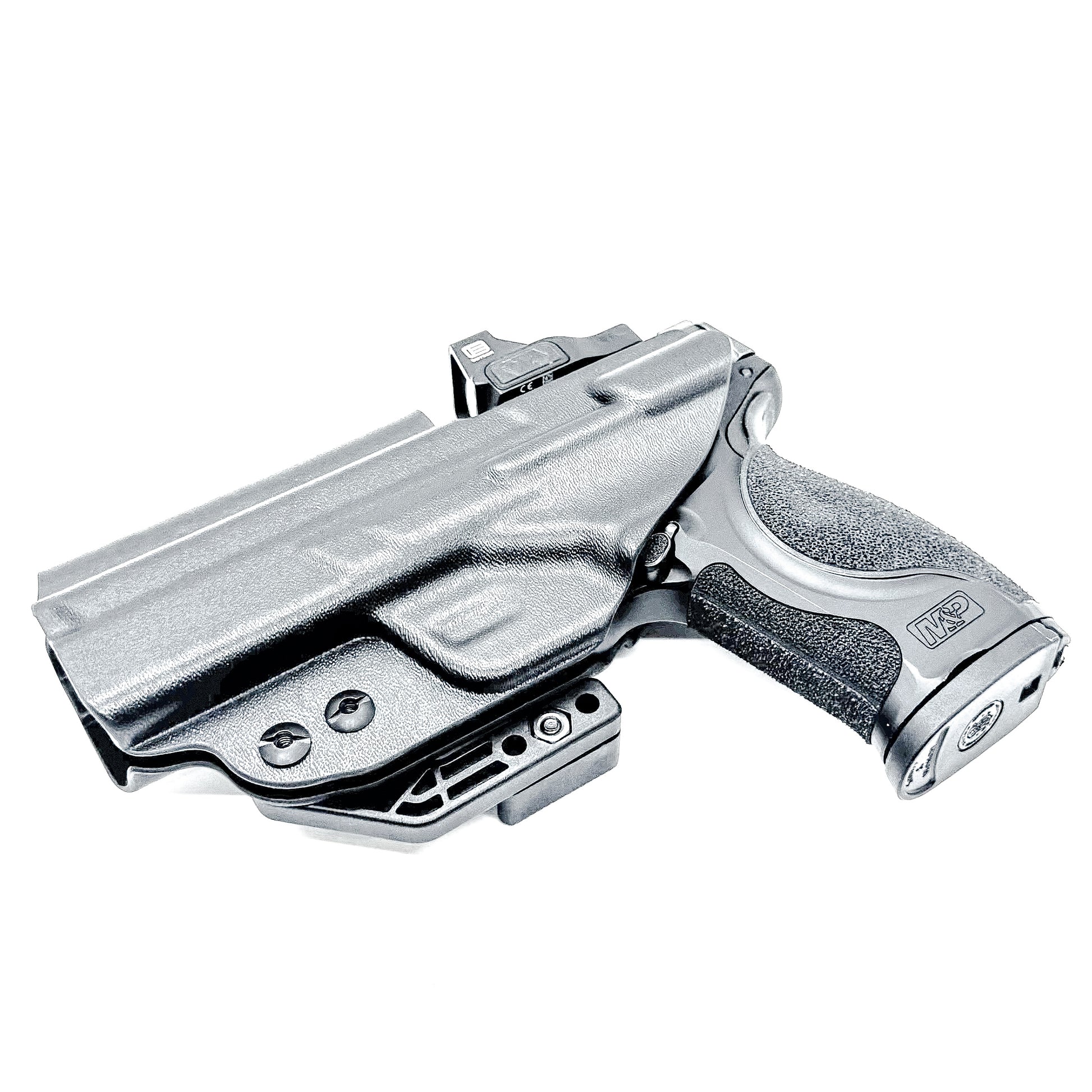 Black Smith & Wesson M&P 9 M2.0 Metal and Metal Carry Comp IWB Holster with Monoblock and Modwing