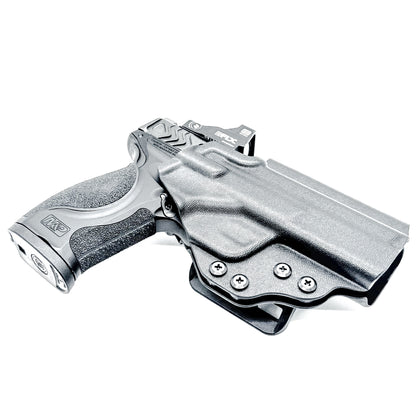 Black Smith & Wesson M&P 9 M2.0 Metal and Metal Carry Comp OWB Holster with 4BROS 1.5" Belt Slide